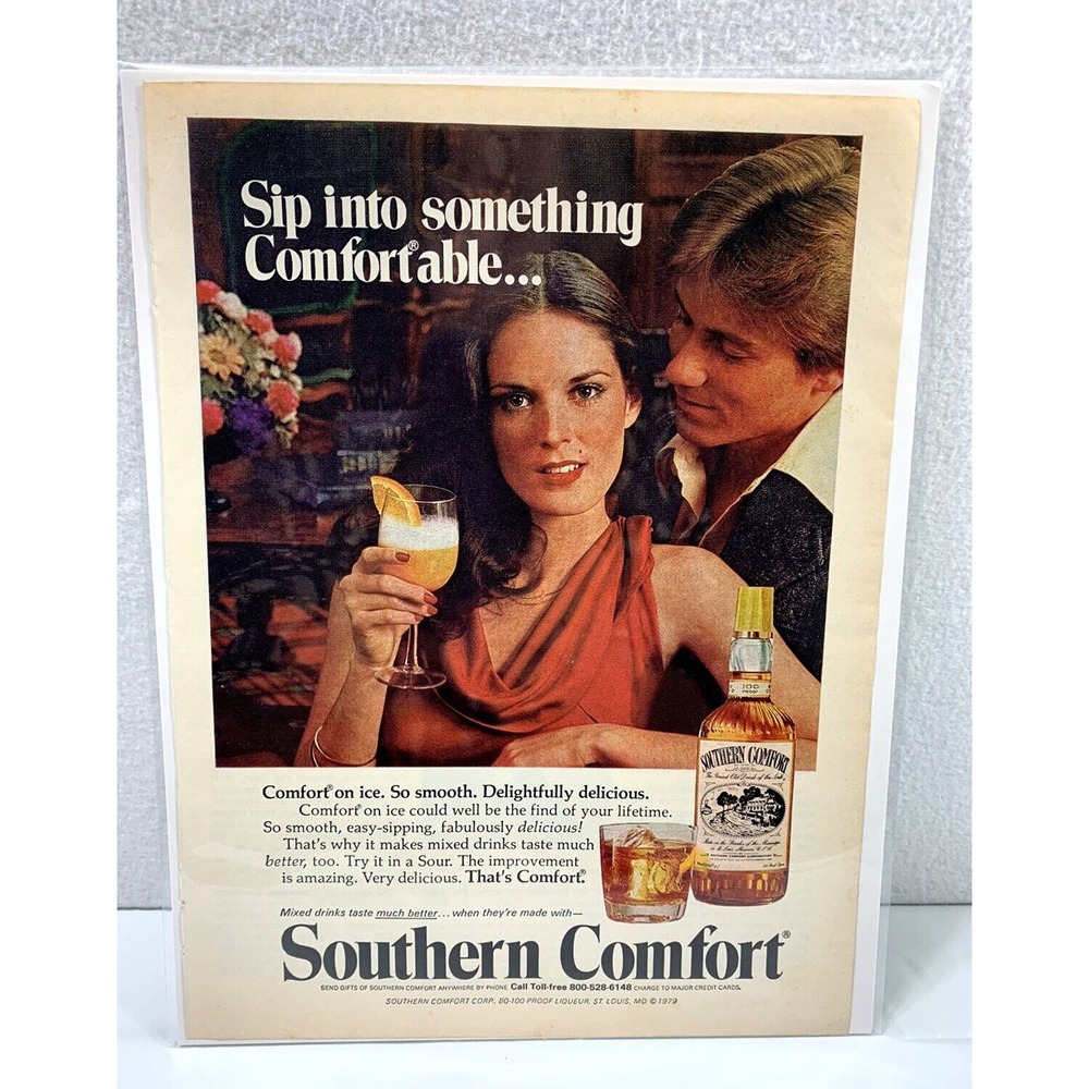 Vintage 1979 Print Ad Southern Comfort Genuine Magazine Advertisement Ephemera